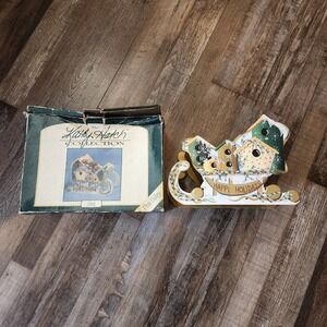 Kathy Hatch Collection Pine Valley Hand Painted Wood Christmas Sled Birdhouse
